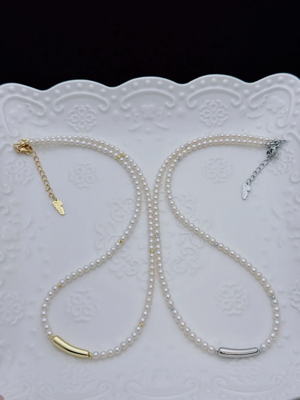 26X510 Handmade Freshwater Pearl Classic Necklace 16+2” 4mm Stainless Steel